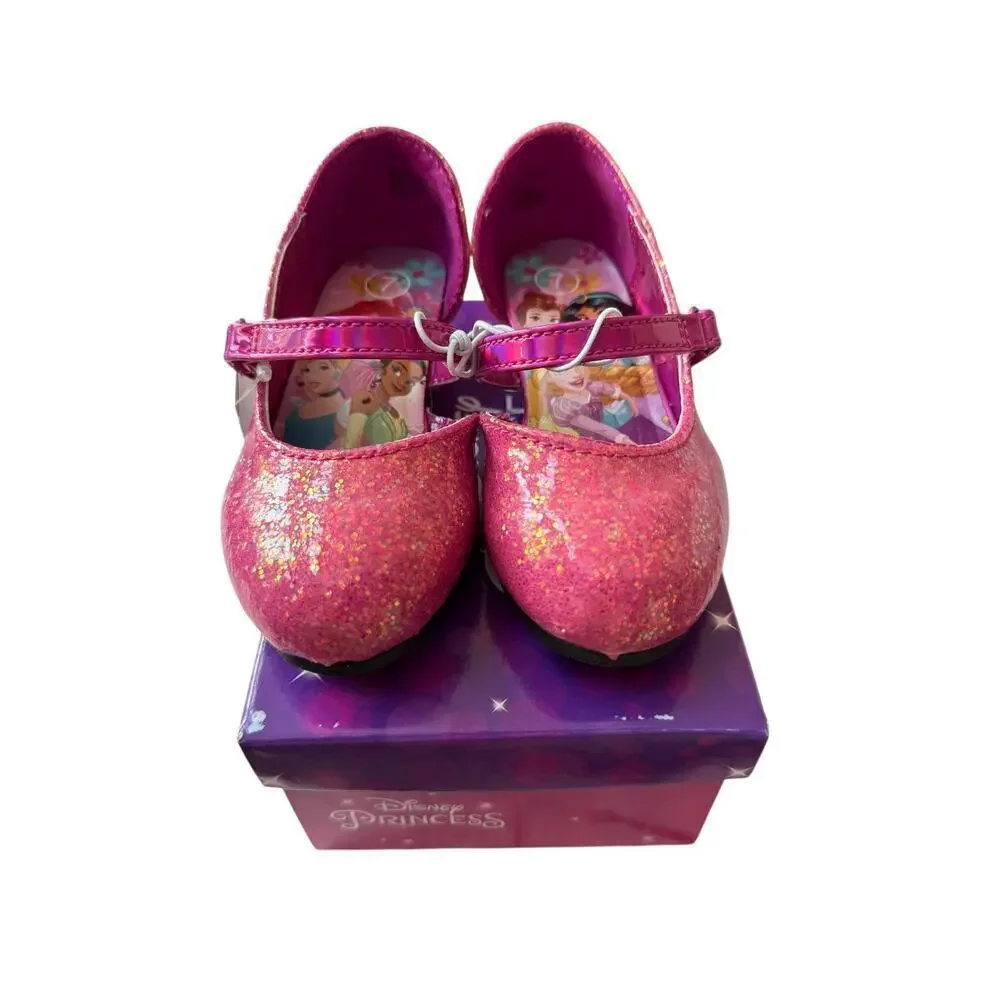 Disney Toddler Girls Purple Shimmer Princess Ballet Flats Size 7